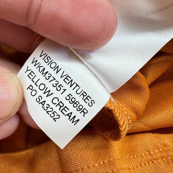 Band Of The Free Floral Tiered Ruffle Mini Dress Yellow Cream Size Small NWOT - Picture 12 of 12